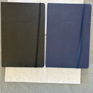 Black and Blue Notebooks with Elastic Closure